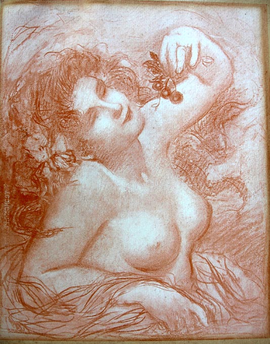 Sanguine femme aux raisins